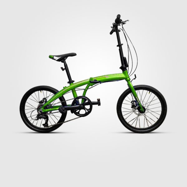 Bicicleta PLEGABLE verde - Imagen 2
